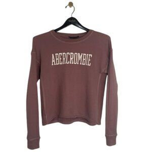 Abercrombie & Fitch Long Sleeve Shirt Women’s XS Burgundy Extra Small Sweatshirt